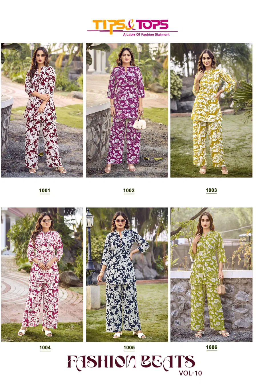Tips And Tops Fashion Beats Vol 10 Rayon Printed Co Ord Set Orders In India
